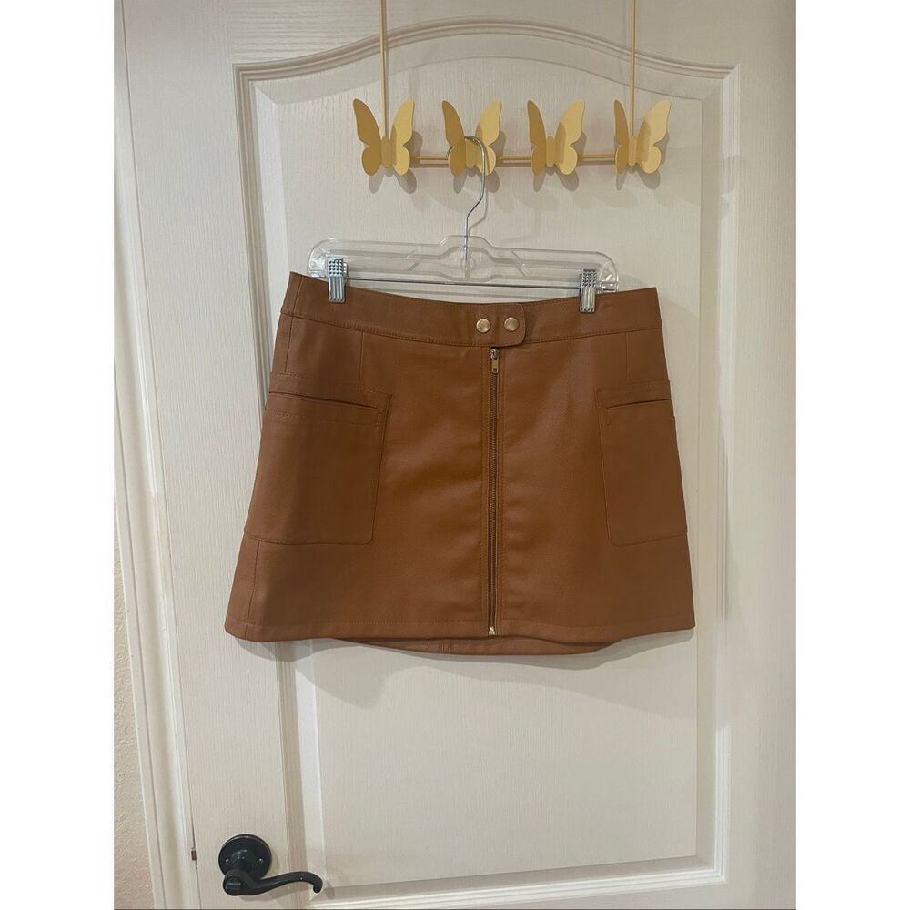 Free People Modern Femme vegan leather mini skirt size 12